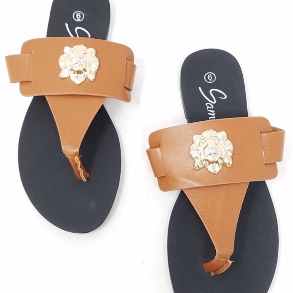 Brown leather sandals